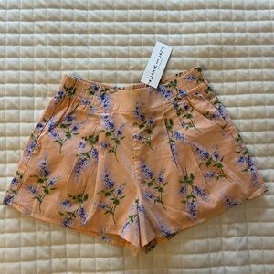 Janie and Jack Peach Floral High Waist Shorts
